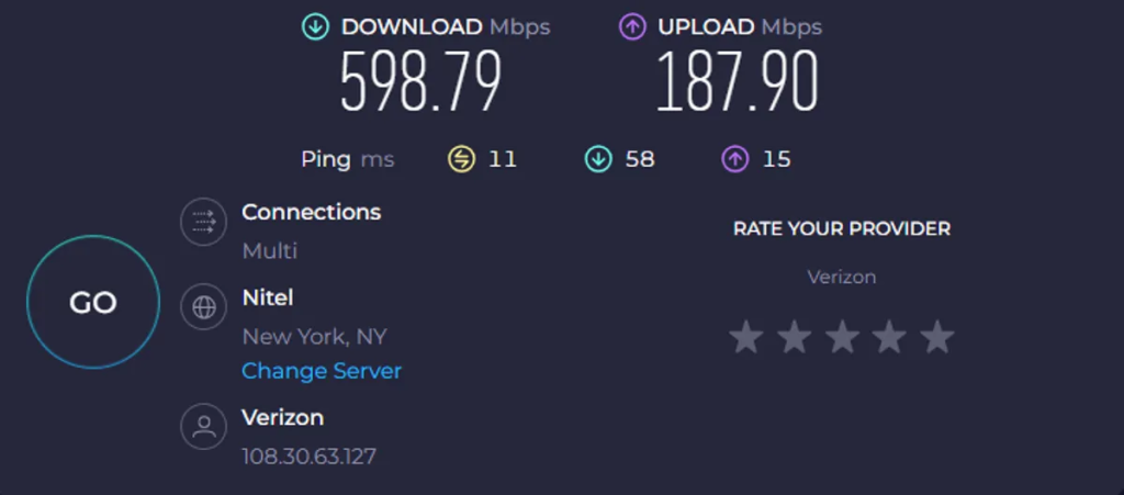 How to Stop IPTV Buffering and Freezing Issues (Ultimate Troubleshooting Guide) - IPTV Service Internet speed test showing low bandwidth, a common cause of IPTV buffering